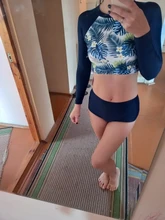 Sexy Swimsuit Bikini-Set Long-Sleeve Push-Up Female High-Waist Women 