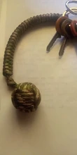 Bola de acero de Puño de mono negra para protección de seguridad al aire libre, cordón de autodefensa, llavero de supervivencia, ventanas rotas