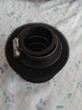 Filtro de aire de espuma de cuello recto, para Scooter, Dirt Bike y motocicleta, negro y rojo, 35mm, 38mm, 42mm, 45mm y 48mm, esponja limpiadora