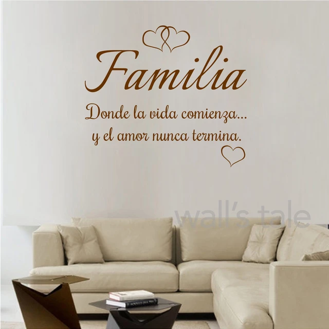 Family Wall Stickers Quotes Adesivi murali frasi famiglia amore decorazione  per parete da muro Art Home