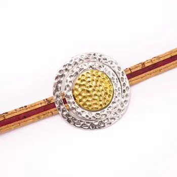 

5Pcs For 10mm flat leather,Three ring combinations bracelet accessories jewelry supplies jewelry finding D-1-10-242