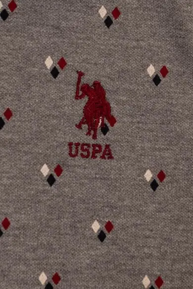 Uss. POLO ASSN. Стандартный Свитшот серого цвета для детей