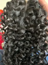 Extensiones con ondas al agua dulces, 3 mechones con cierre de encaje 100% cabello indio ondulado extensiones de cabello humano no Remy con cierre