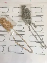 2 metros oro rodio Color pulsera de forma de corazón collar de cadenas de enlace para suministros de fabricación de la joyería DIY arte hecho a mano accesorios