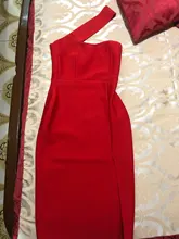 Bandage Dress Celebrity Adyce Runway Strapless Blue Bodycon Black White Elegant One-Shoulder