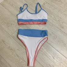 Womens Swimsuits Swimwear Bikinis Biquini Beachwear Patchwork Leopard Push-Up Ingaga Sexy