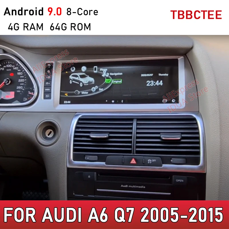 Android 9 0 4 ГБ 64 для Audi A6 Q7 2005 ~ 2015 MMI 2G 3G автомобильный мультимедийный плеер gps