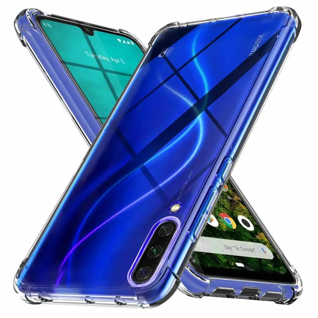Противоударный прозрачный чехол-подставка из ТПУ для Xiaomi Mi A3