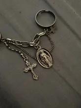 FFLACELL 2020 nueva moda Metal Cruz estilo Punk de una pieza cadena anillo abierto hombres y mujeres regalo de joyas de fiesta