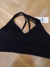 F.DYRAA Sujetador con correas cruzadas a prueba de golpes Sujetador deportivo para correr Gimnasio Sujetador superior Mujer Dobladillo ancho Push Up Entrenamiento Fitness Yoga Crop Tops Sujetador