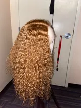 Marrón y rubia resaltar peluca mongol Afro rizado Pelo Rizado peluca pelucas de cabello humano para las mujeres 180 de densidad T parte de encaje peluca 13x6 6x1Remy