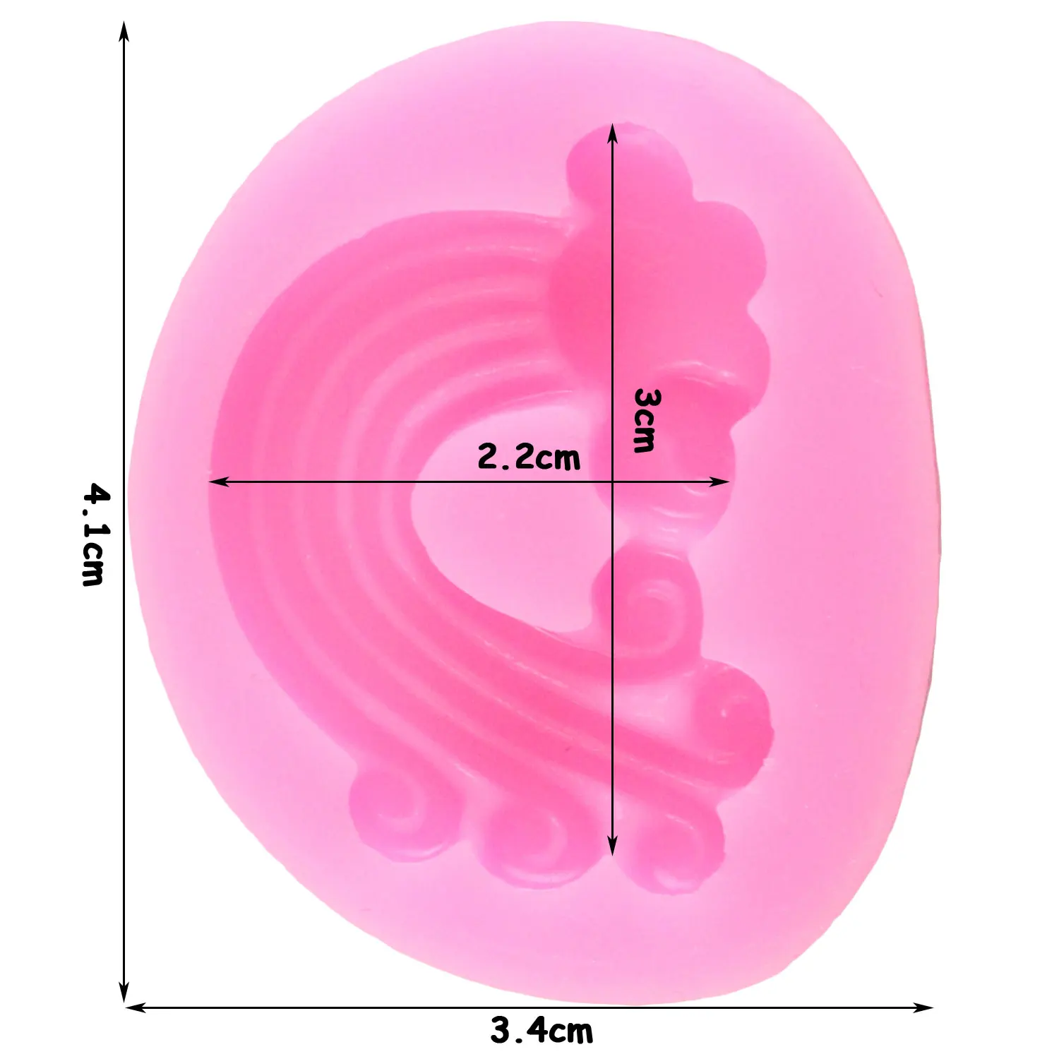 Description Picture 4 of itemUnicorn Horns Ear Rainbow Rose Flower Resin Silicone Mold Cupcake Fondant Cake Decorating Tools Candy Chocolate Gumpaste Moulds