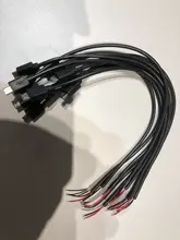 5 uds Micro USB 2,0 A hembra Jack interfaz de Android 4 Pin 2 Pin macho de alimentación hembra de carga de datos conector con Cable de 30CM