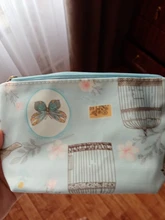 FUDEAM-bolsa de viaje con patrón de pájaro y rosa para mujer, bolsa de almacenamiento de artículos de tocador, organizador de Impermeable bolsa de cosméticos, portátil