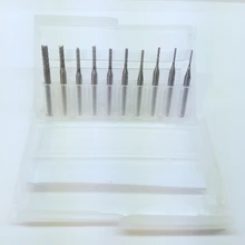 XCAN-Juego de cortadoras de fresado PCB de carburo, 0,6-3.175mm, vástago de 3.175mm, máquina PCB, fresa de extremo de broca de grabado, 10 Uds.