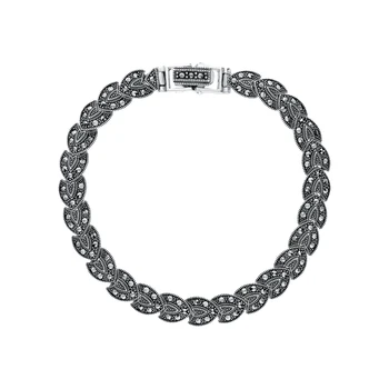 

Silver Bracelet with marcasite sunlight sample 925