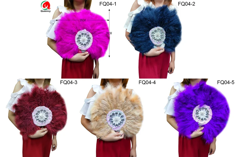 FQ04-5Pcs/сумка- стиль Африканский мягкий веер с перьями и золотая ручка танцевальные вентиляторы для вечерние 5 цветов