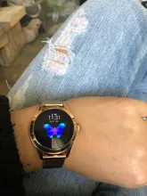 Reloj inteligente KW10 IP68 de mujer, reloj inteligente resistente al agua con control del ritmo cardíaco, monitoreo del sueño y conexión con Android e iOS