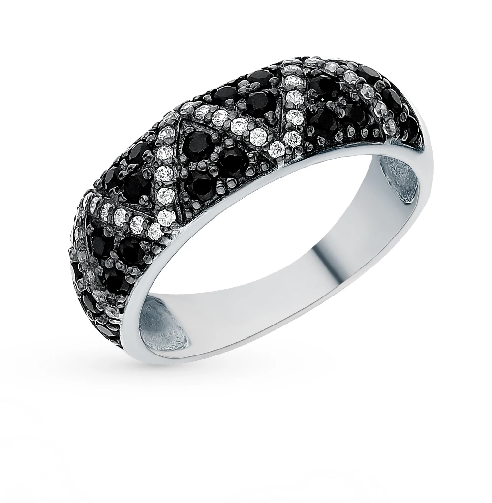 Серебряное кольцо с фианитами SUNLIGHT проба 925 | Украшения и аксессуары