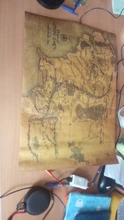 Paper Poster Decoration Wall-Sticker Earth-Map The-Rings Kraft Movie Retro Middle 1PC