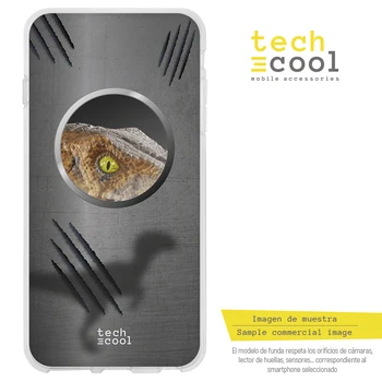 

FunnyTech®Stand case for Samsung Galaxy S5 Silicone design design Jurassic Park Velociraptor eye door