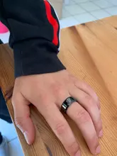 Konoha-Anillo de hoja con Logo de la villa Symbal, Sasuke Itachi Ninja, joyería de Anime de acero y titanio, color negro, venta al por mayor