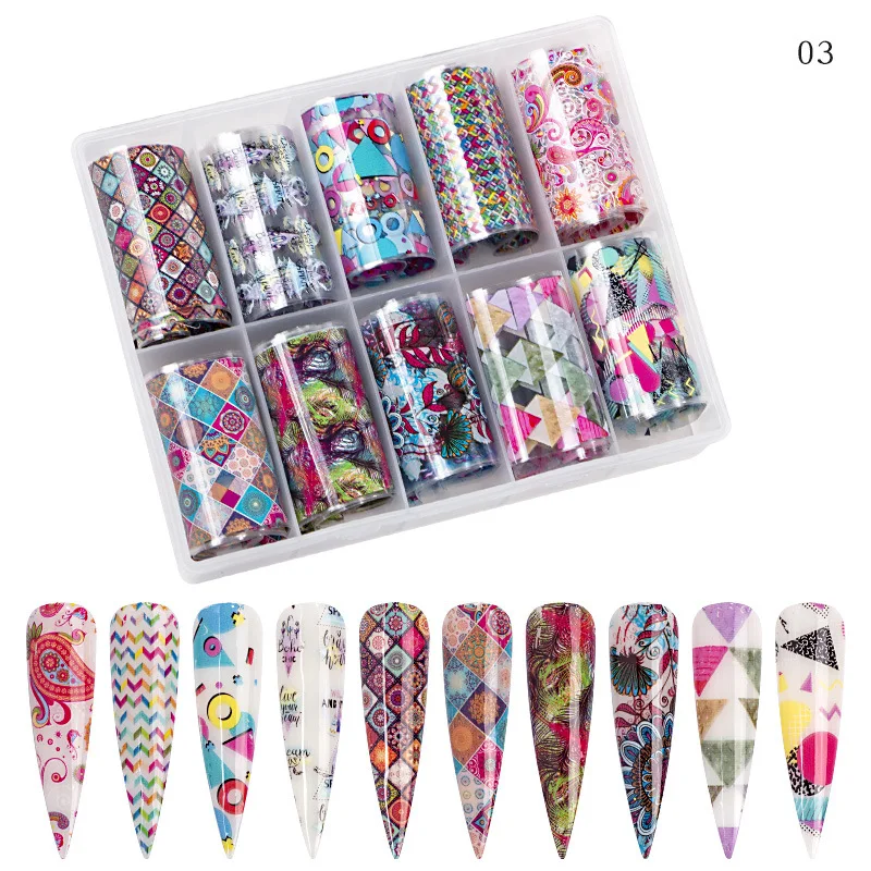 CYSHMILY 10 цветов/набор Модные женские цветы SkyGalaxy DIY Фольга для перевода на ногти наклейки для ногтей
