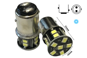 

24V Led lamp BAY15D 1157 P21/5W cool white 16 Smd 2835 No Polarita 360 degrees lasting guaranteed