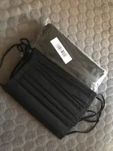 10-200 Uds desechable médico boca máscara Anti polvo máscara negra 3 capas no tejida respirar Facial máscara de filtro máscara quirúrgica