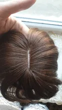 Halo Lady-Clip de belleza para mujer, cabello humano con explosión de flequillo, pieza central, pelo lacio brasileño no Remy para la pérdida de cabello