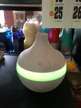 Humidificador de aire eléctrico de 300ML con USB, difusor de Aroma, niebla, aceite de grano de madera, aromaterapia, Mini, con 7 luces LED, para coche, casa y oficina