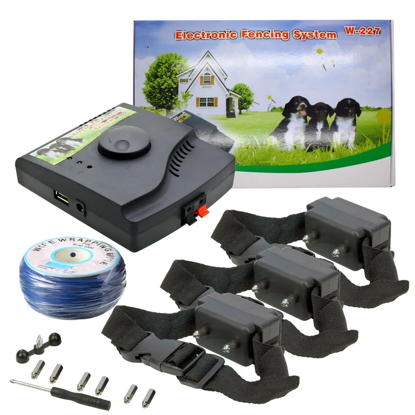 

Underground Waterproof Shock Collar Electric Dog Pet Fence Fencing System W227U with 1/2/3 collar 100g2280