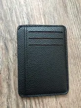 Rfid Cartera de hombre clásica Mini tarjetas de cuero de PU funda, soporte mujeres Banco tarjeta de identificación de crédito fundas de pasaporte Bolso pequeño bolso