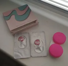 2 unids/par Rosa lentes accesorios de anime de lentes de contacto de Color lentes de Color ojo póngase en contacto con Lenases Yealry UYAAI Anime cosplay