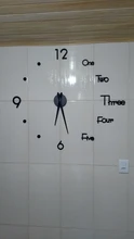 Wall-Clock Acrylic-Mirror Living-Room Home-Decor Modern-Design Large Silent Wall-3d DIY