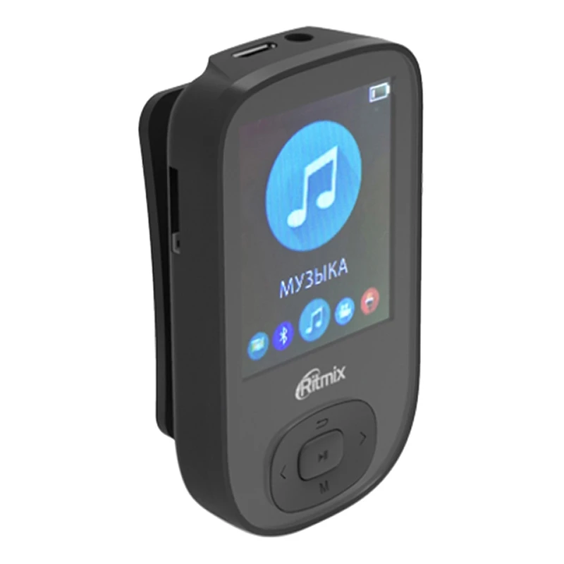 MP3 плеер RITMIX RF-5100BT 8Gb Black(Память 8 Гб+ MicroSD, Bluetooth 4.0, ЖК дисплей 1,8"