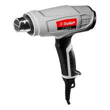 Фен технический ЗУБР ФТ-2000(Мощность 2000 Вт, нагрев до 650 °C, защита от перегрева, 3 насадки, кейс