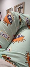 Pantalones Harajuku con estampado de dibujos animados para mujer, pantalón holgado y recto, estilo Hip Hop