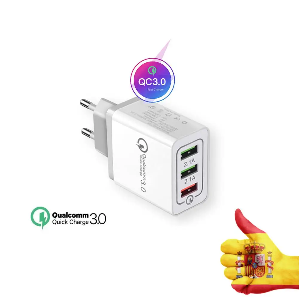 Зарядное устройство USB быстрая зарядка 3 0 настенная вилка адаптер для samsung iPhone iPad