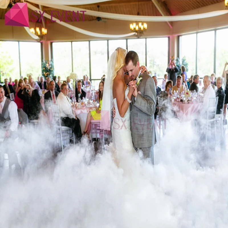 Мобильная диджей установка 6000 Вт сухой лед туман машина низколежащий дым заземления fogger эмиссия машина для свадебной вечеринки профессиональный этап