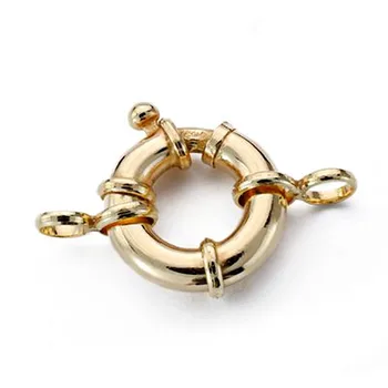 

Fornitura 18k gold clasp rudder hollow 16mm. [AA0002]
