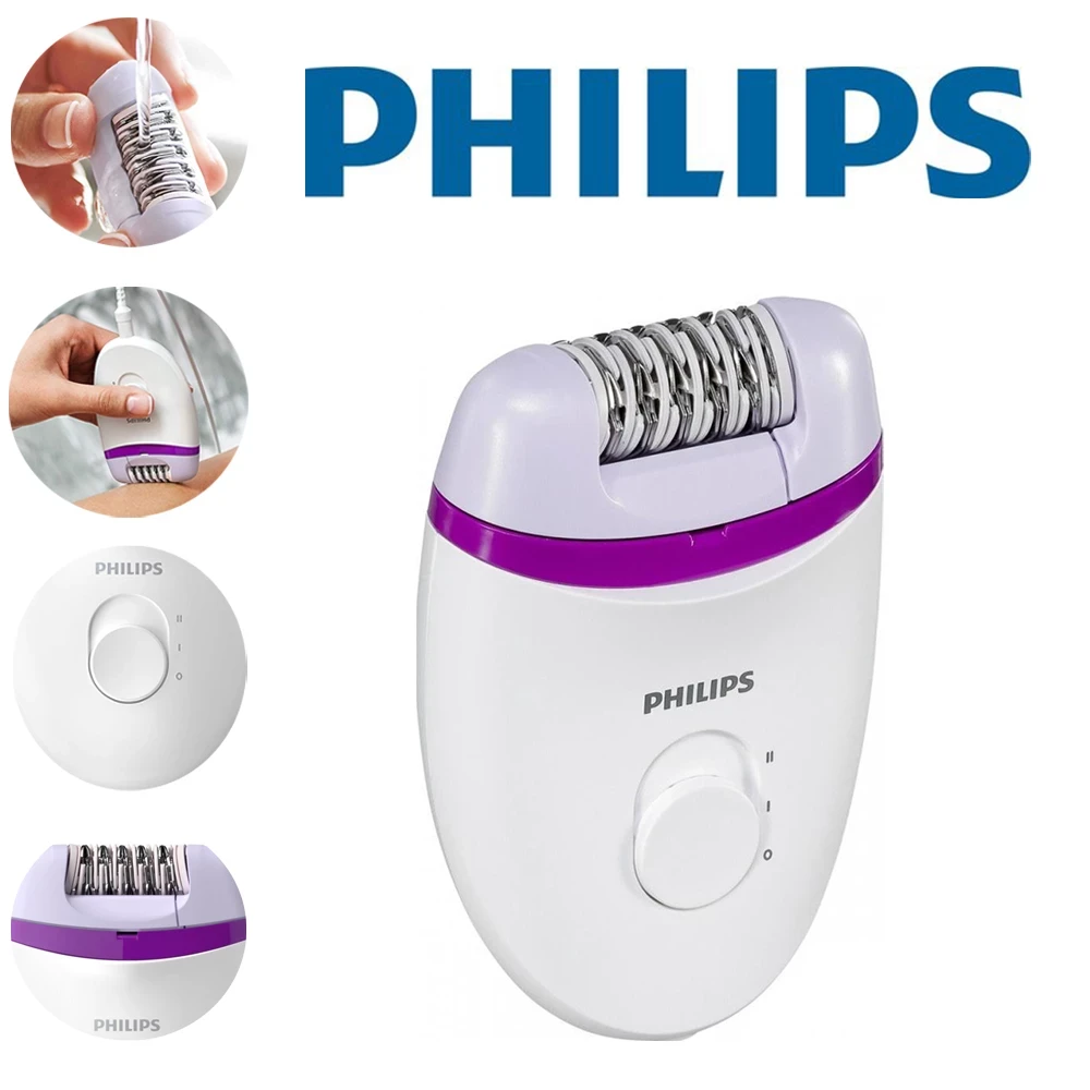 ORIGINAL Philips BRE225/05 Epilator For Women Portable Electric Depilator  Body Women Hair Removal Machine Mini Diy BRE 225|Epilators| - AliExpress
