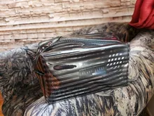 Bolsa de maquillaje transparente impermeable portátil para mujer, organizador de cosméticos con cremallera a rayas a la moda, bolsa de aseo de viaje