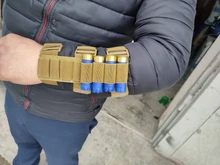 Estuche táctico militar para Rifle, 8 rondas, con culata, porta munición, calibre 12/20, funda para el brazo, caza, Mag