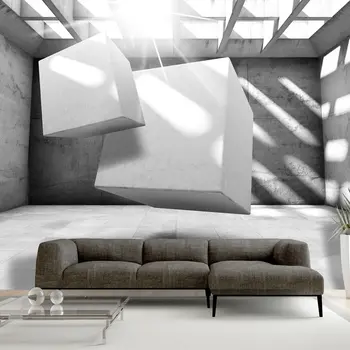 

Wall mural-Dancing Squares - 300x210 cm