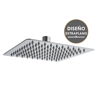 

Kibath shower/square sprayer 25X25cm, with rain effect. Extrapolated, with chrome gloss finish and antical system