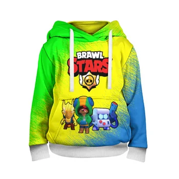 

Children's sweatshirt 3D Brawl Stars Leon 8-bit Crow