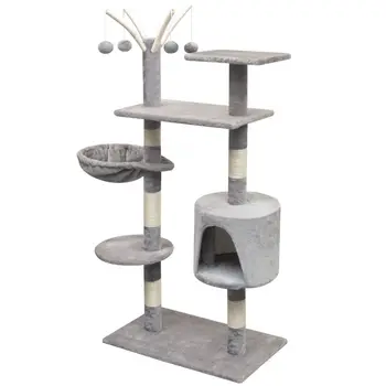 

Cat Tree with Sisal Scratching Posts 125 cm Grey