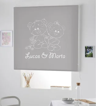 

Blind Iroa customizable Infant/Bears Lucas and Marta! ROLLER BLINDS TRANSLUCENT! (GRAY 100X175)
