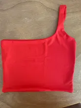 Camisetas de un hombro para mujer, tapas de cultivos sin mangas, blusa de playa de verano, ropa de moda